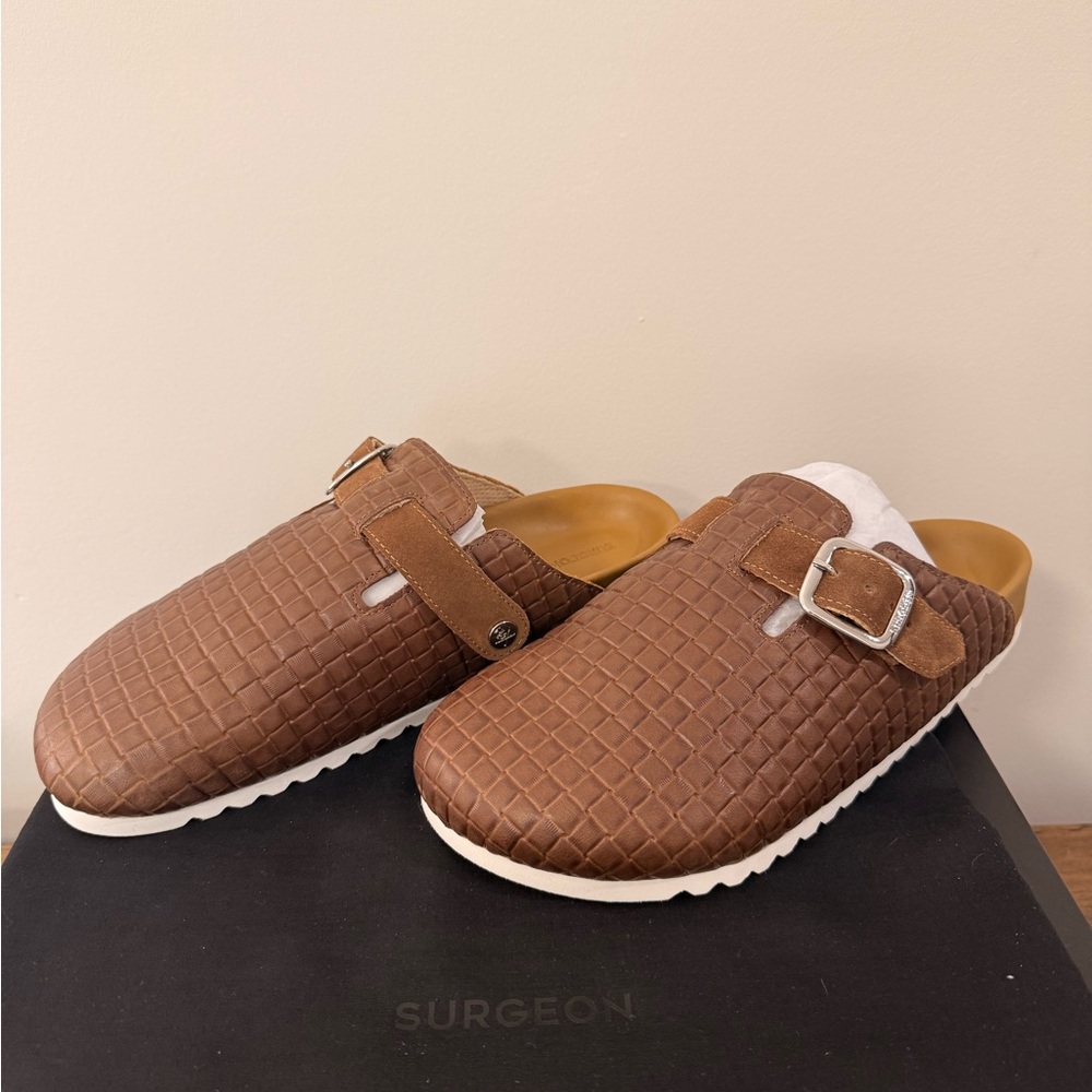 Shoe Surgeon Woven Leather Mules Men’s 10